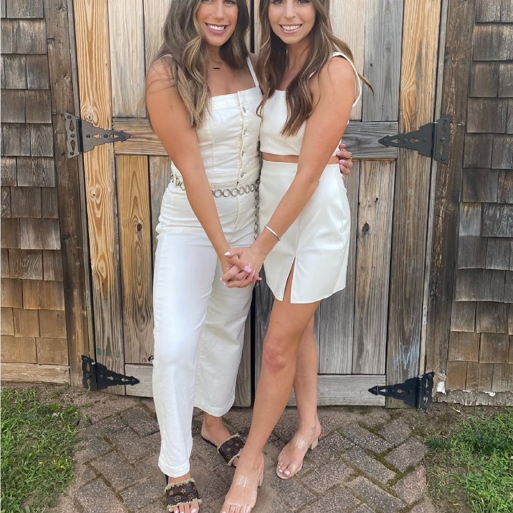 White Denim Jumpsuit